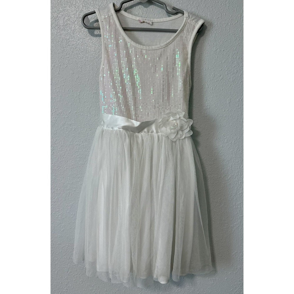 Girls Dresses Sequin Birthday Party‎ Dress Ruffle Sparkle 6T